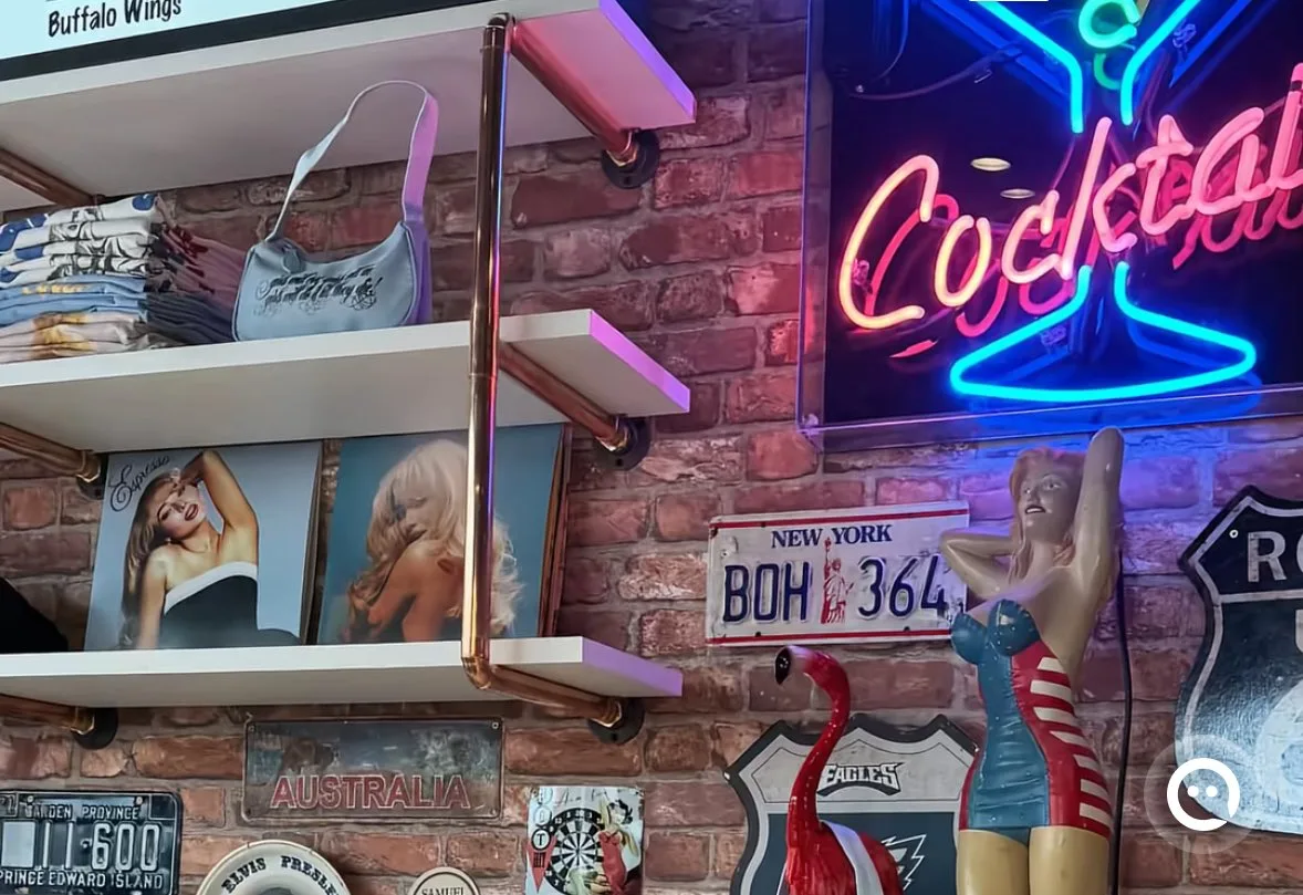 the 'australia' sign at the pop-up store