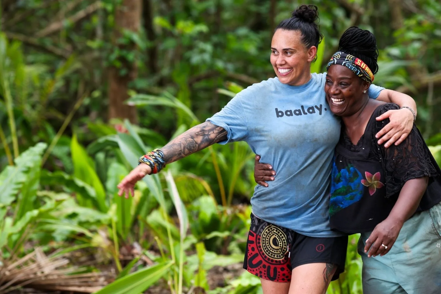 Survivor: Australia v The World's Kirby Bentley and Cirie Fields bond after tribe merge