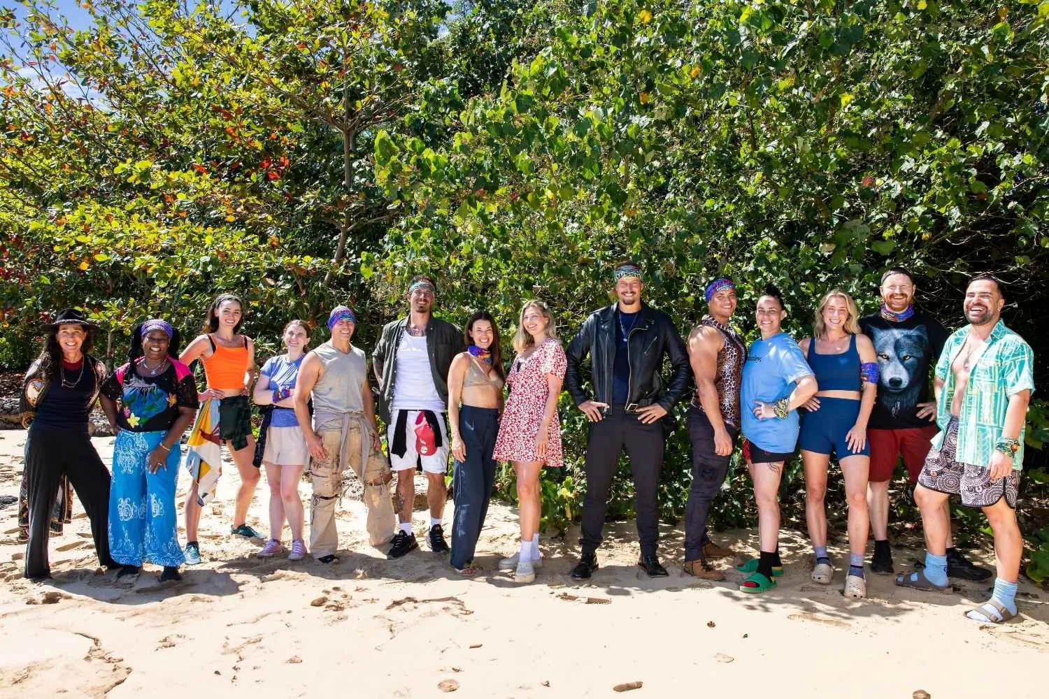 Full cast shot of Survivor: Australia v The World