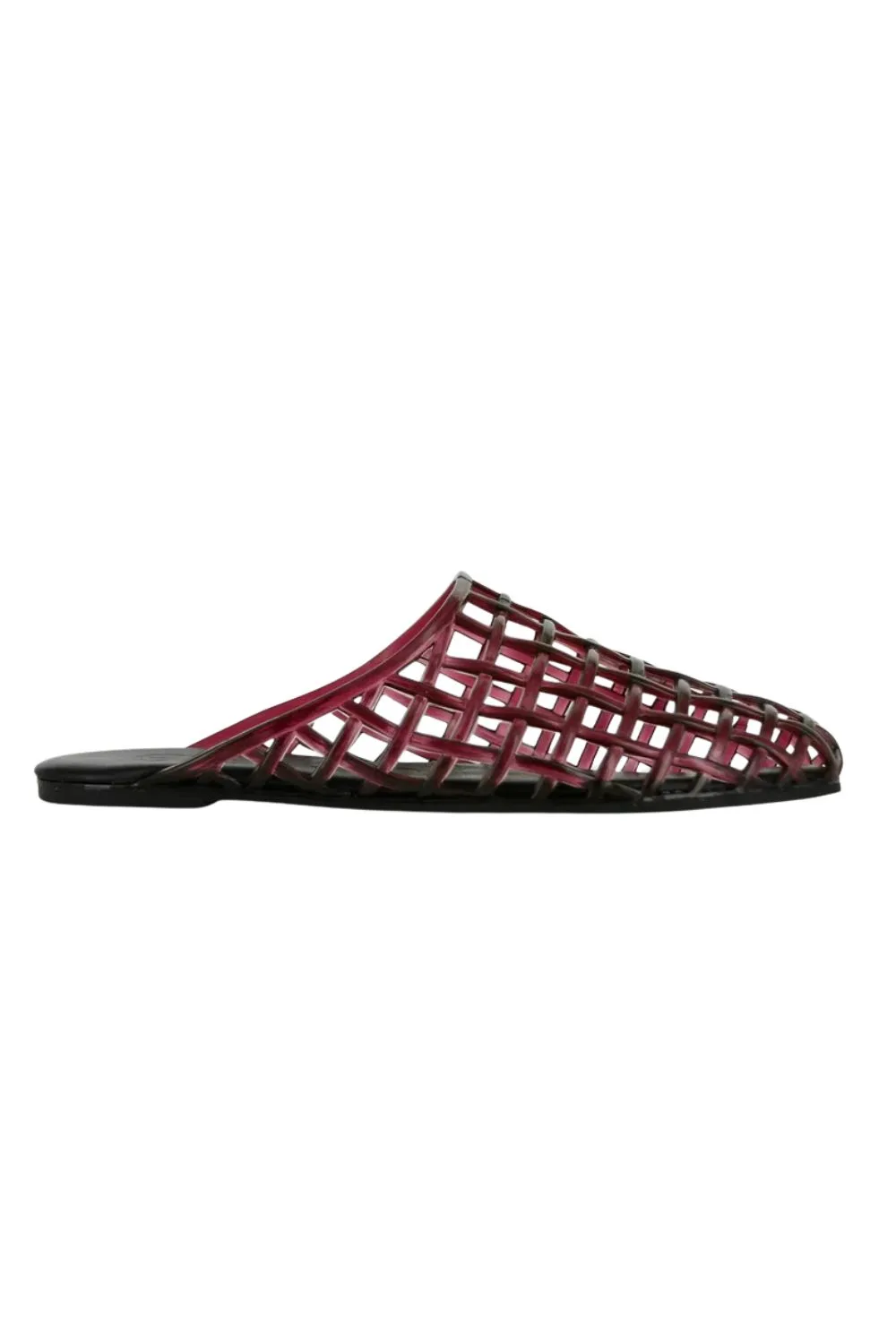 Red netted jelly summer sandal