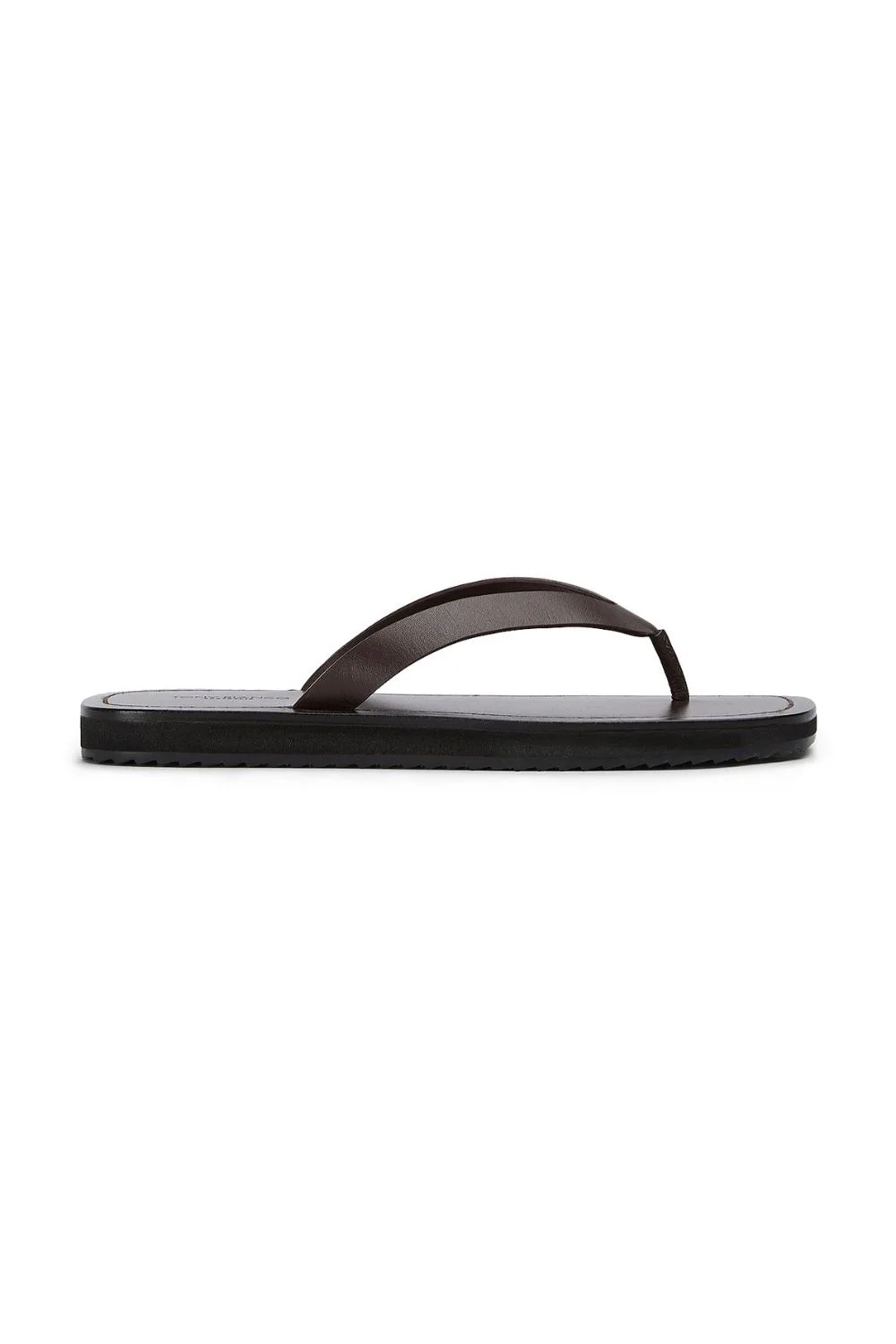 black platform flip-flop sandal