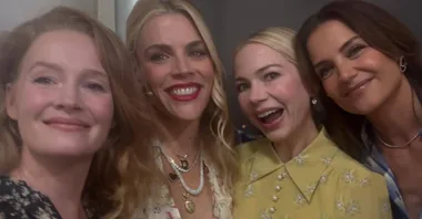 Kimberly Van Der Beek, Bust Philipps, Michelle Williams and Katie Holmes reunite for Dawson's Creek reunion event.
