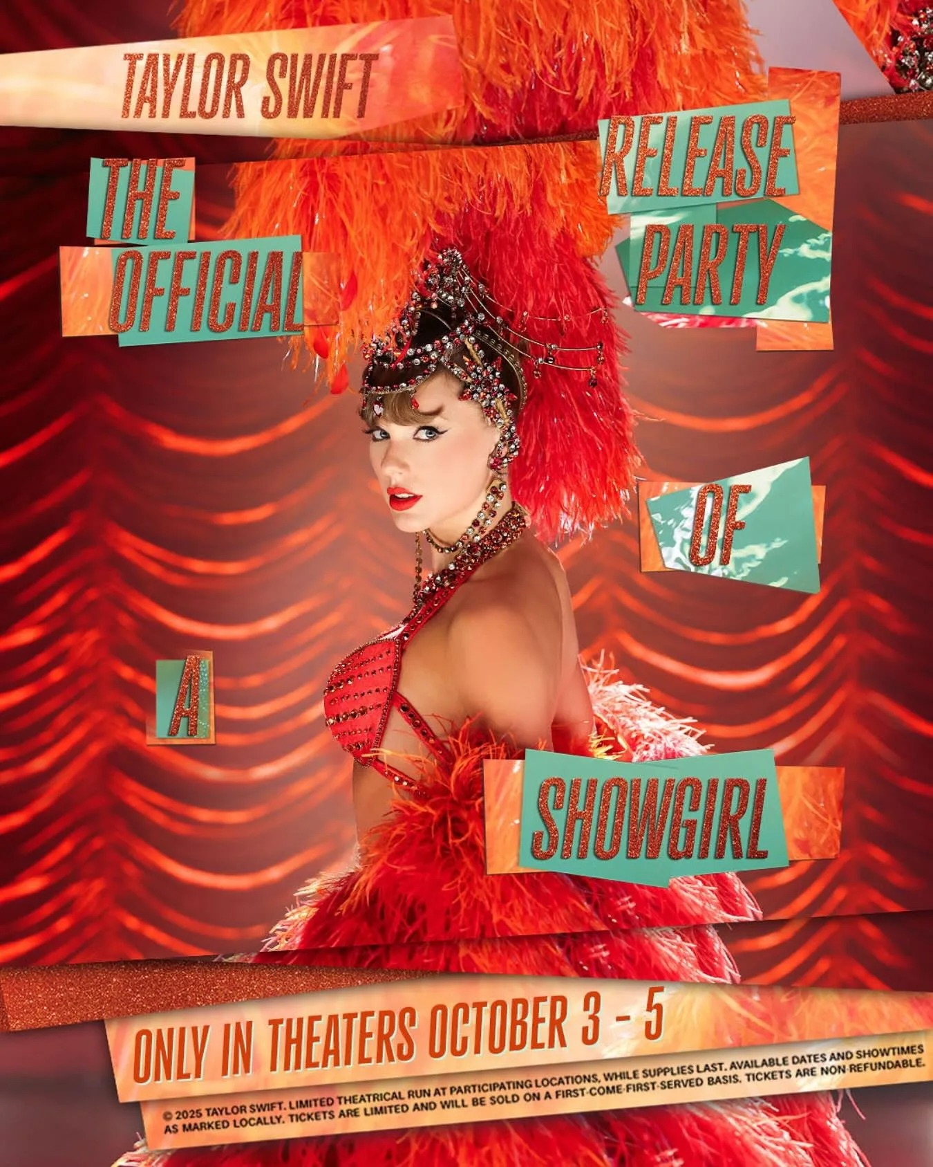 taylor swift showgirl movie poster