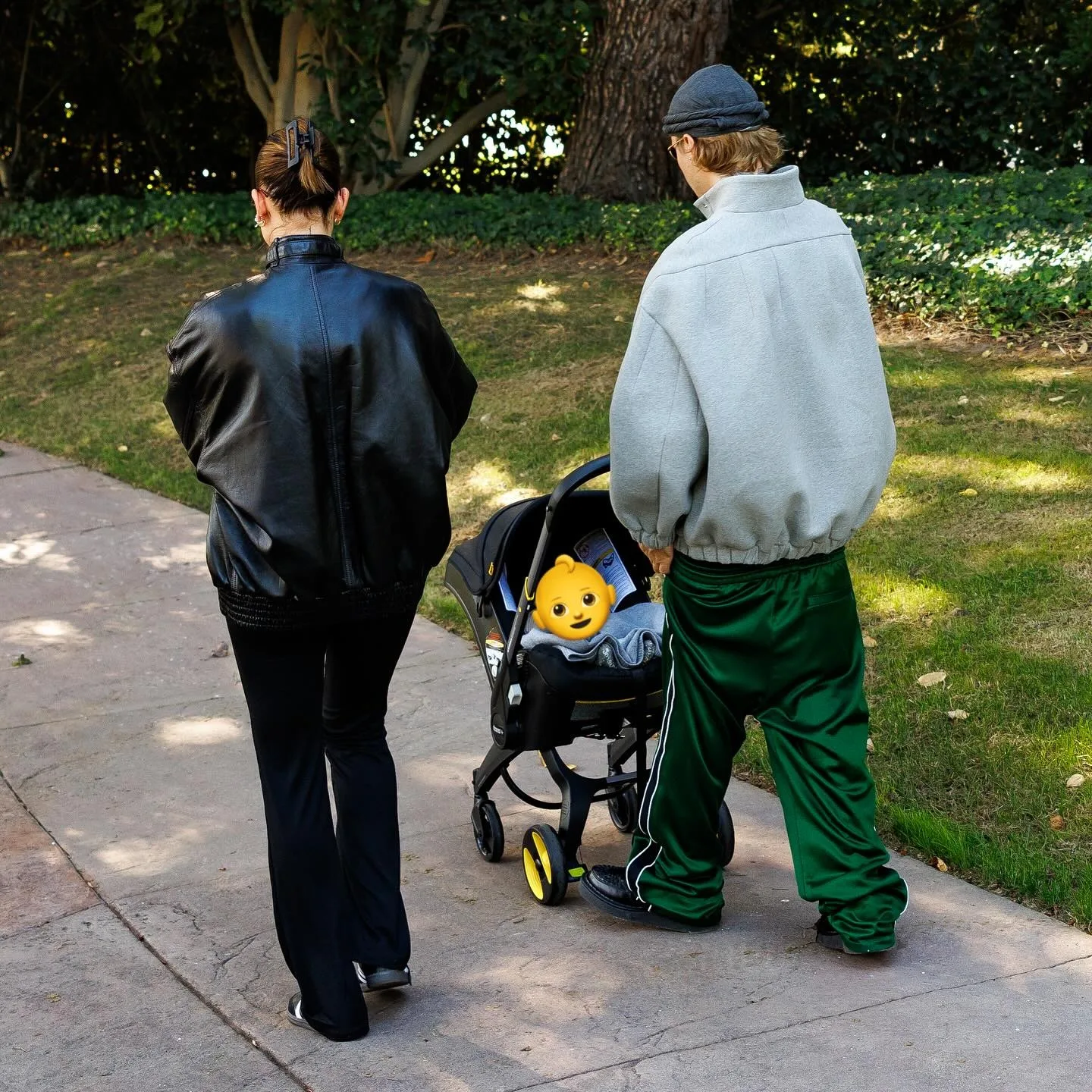 justin and hailey bieber with their baby jack