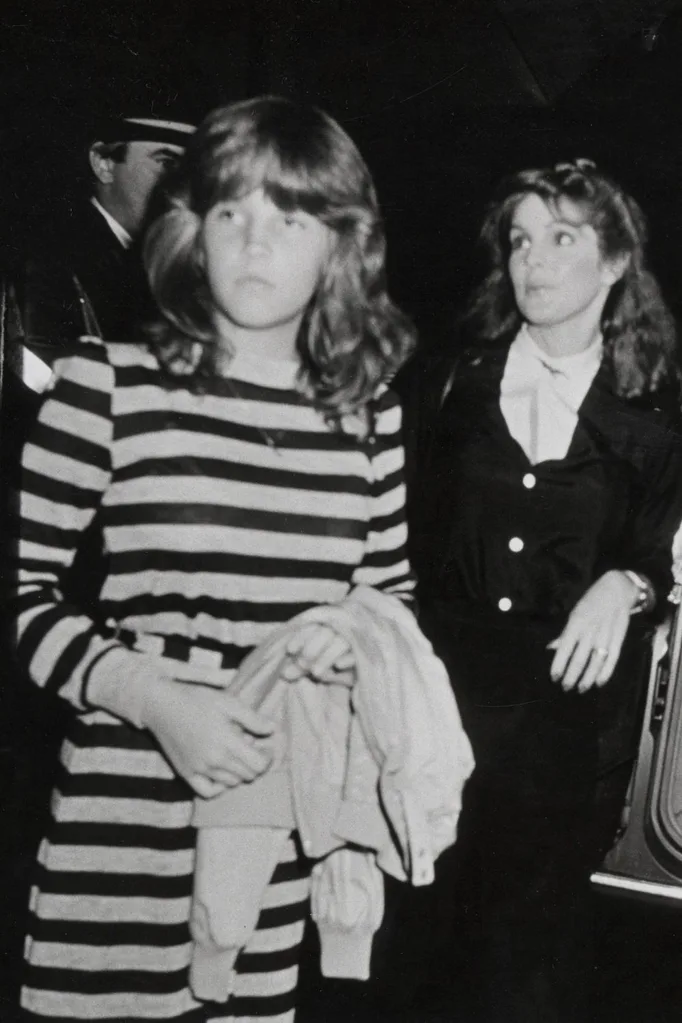 Priscilla Presley and a young Lisa Marie