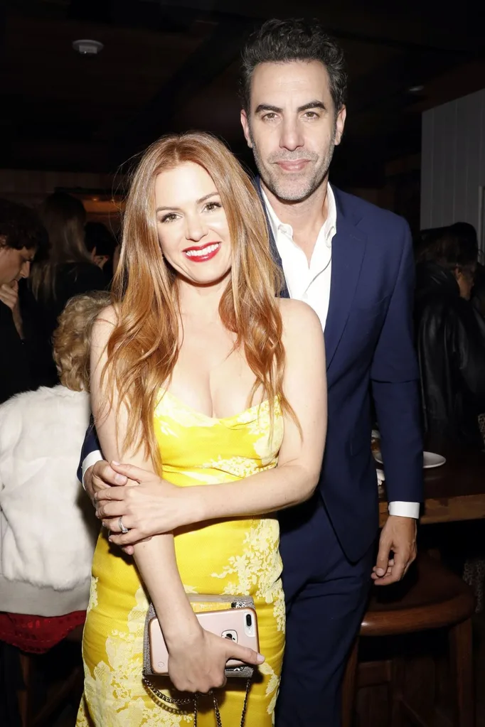 Isla Fisher and Sacha Baron Cohen in happier times