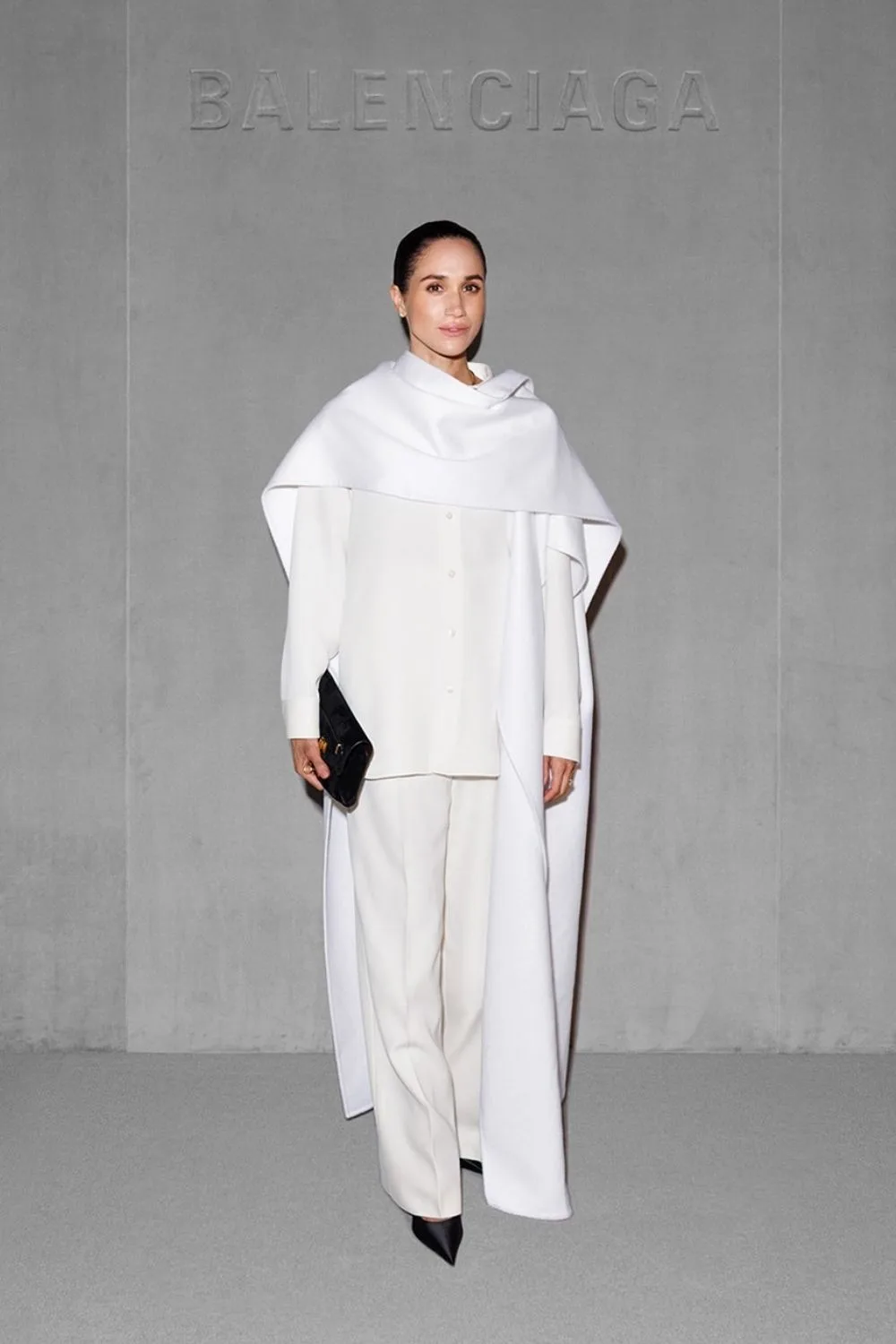 Meghan Markle at the Balenciaga show with Pierpaolo at the helm.