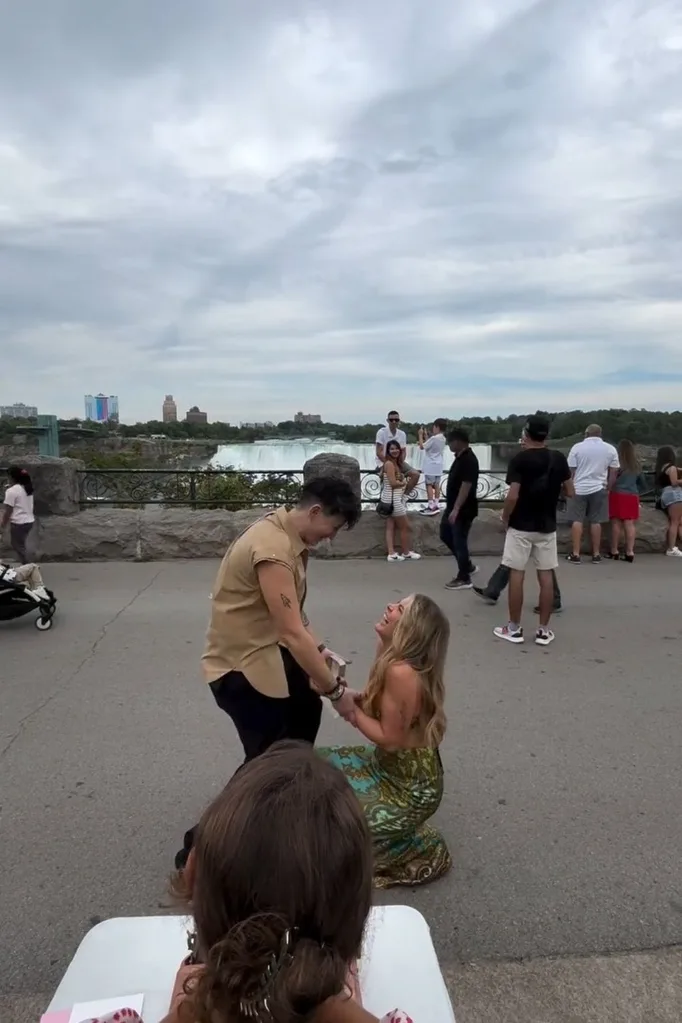 Natalie Bassingthwaighte and fiancee Pip Loth