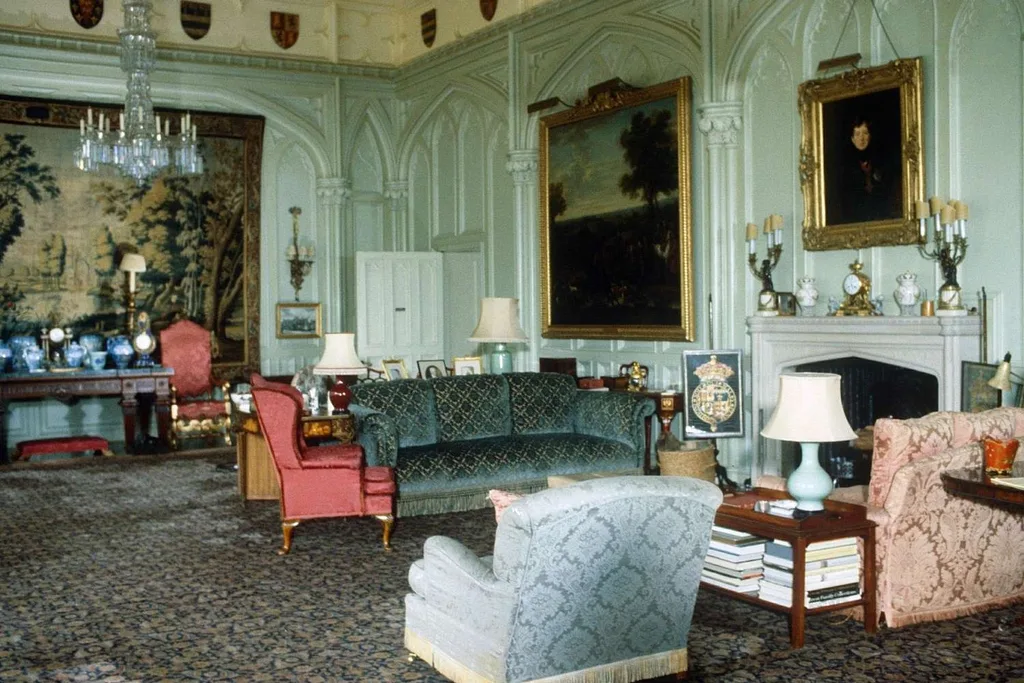 The drawing room inside Royal Lodge