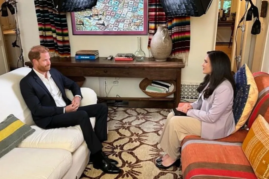 Harry giving an interview to the BBC