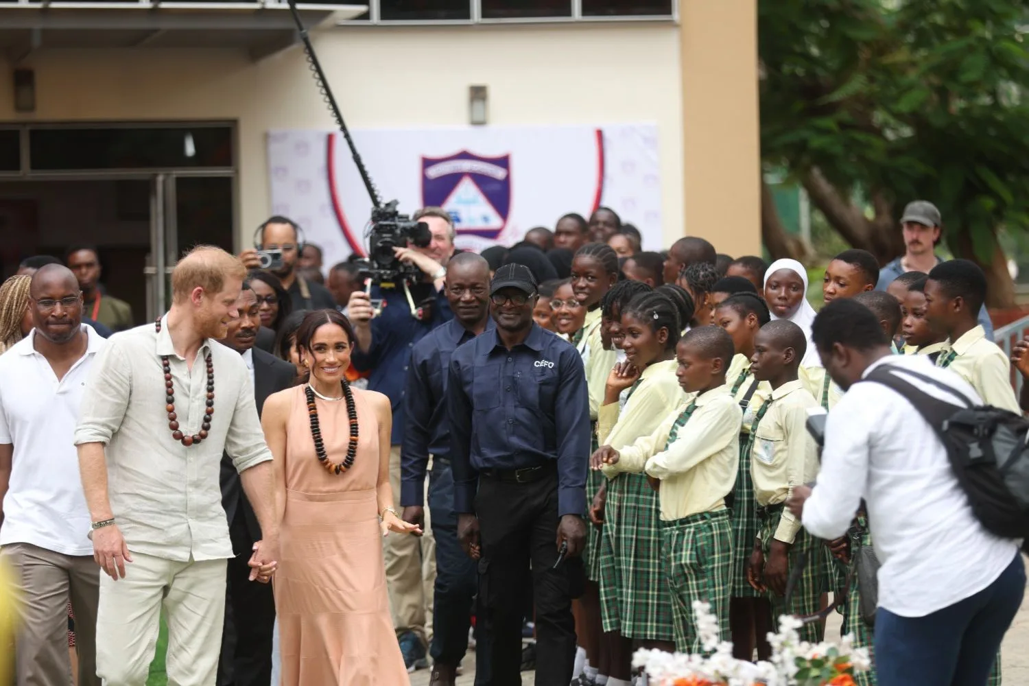 Harry and Meghan while visiting Nigeria 