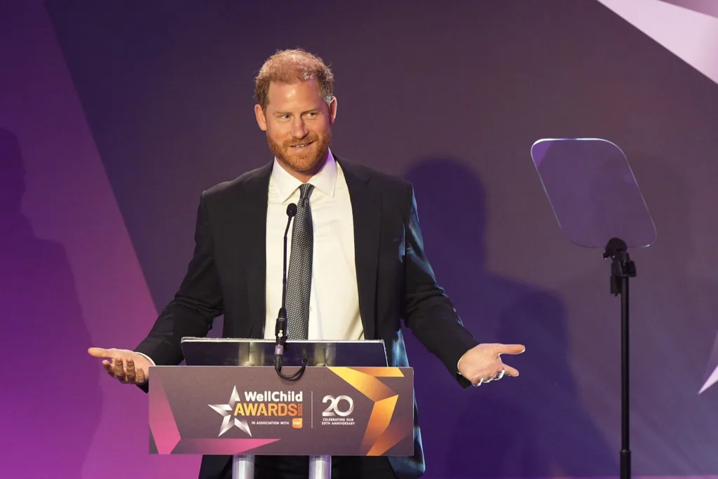 Prince Harry at the Wellchild Awards in 2025