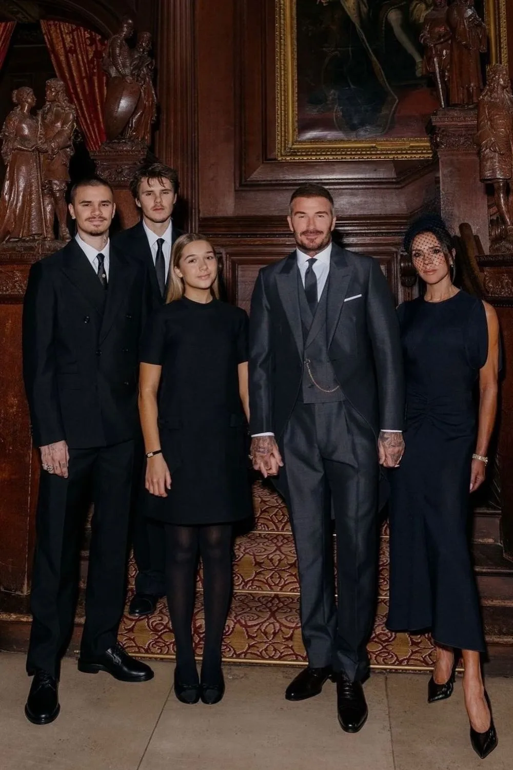David Beckham family excluding Brooklyn 