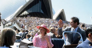 Princess Diana on tour in Australia in 1983
