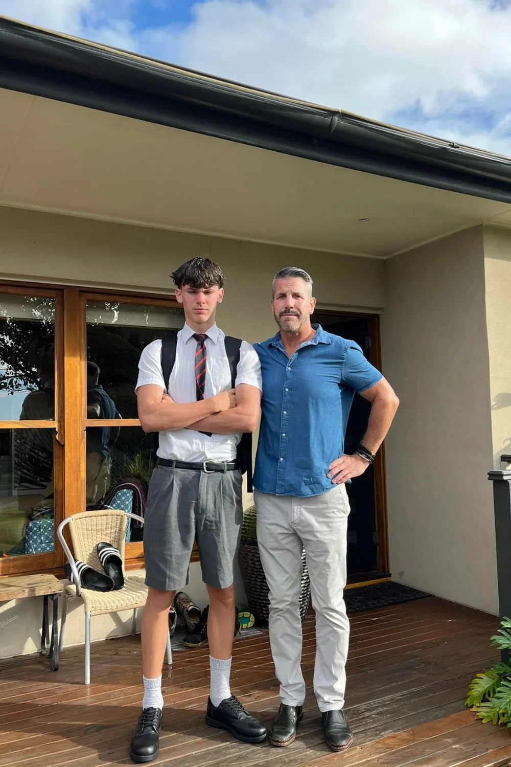 Golden Bachelor Bear Myrden and his son Declan