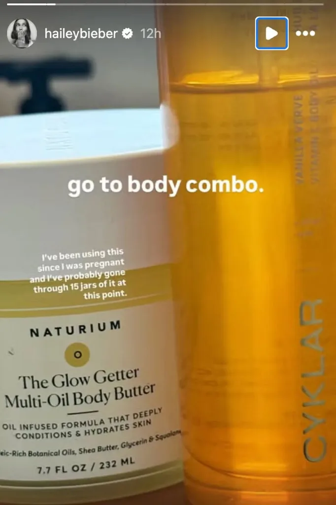 hailey bieber instagram naturium