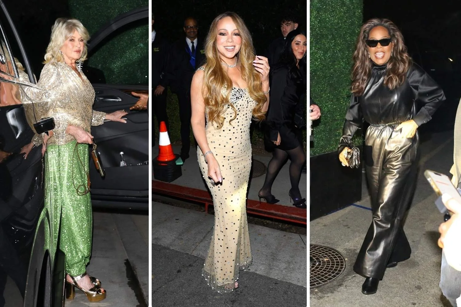 a composite image of three images with martha stewart, mariah carey, and oprah