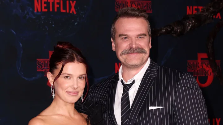 Millie Bobby Brown and David Harbour