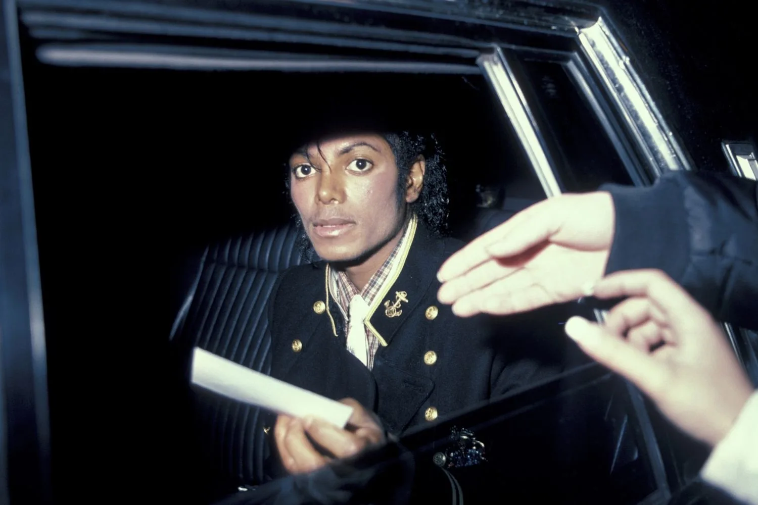 michael jackson in a car
