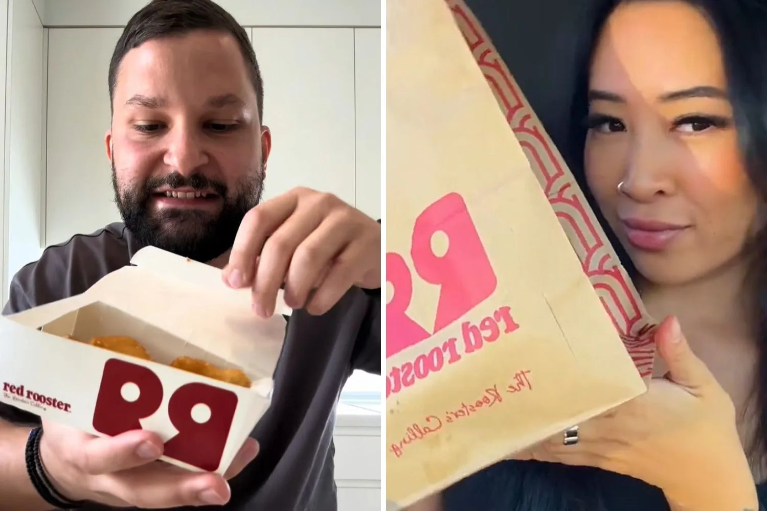 Melbourne TikTok star Ange Eats with some Red Rooster nuggets