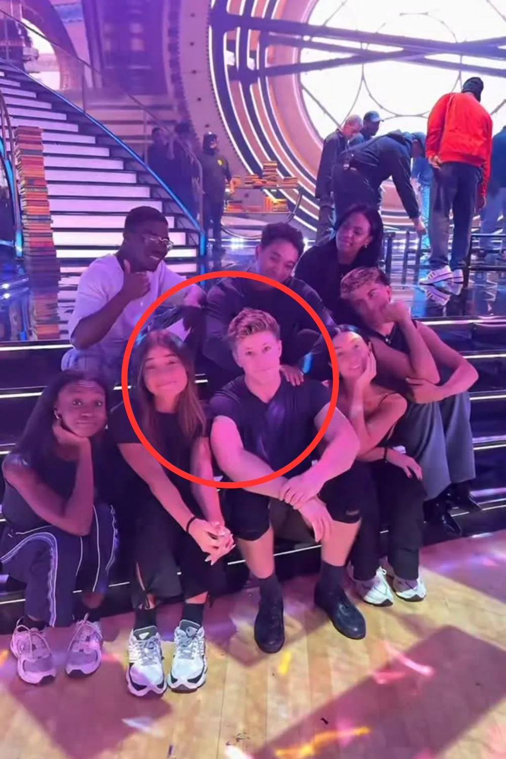 Robert Irwin and Hailey Bills with other DWTS stars