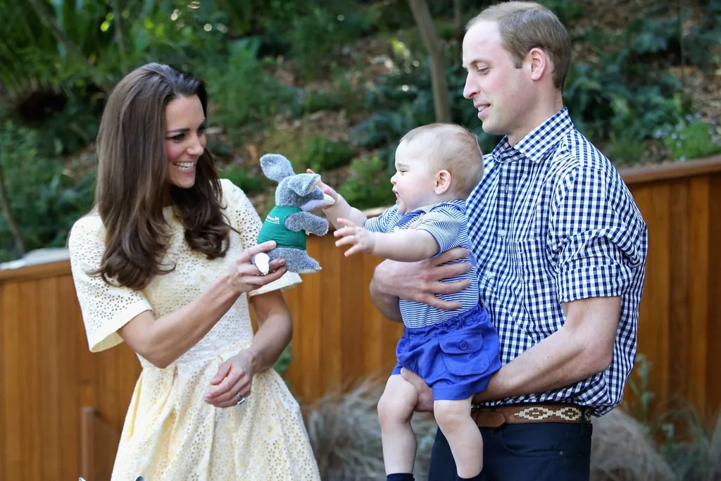 William, Kate and George at Taronga Zoo on their Australian tour