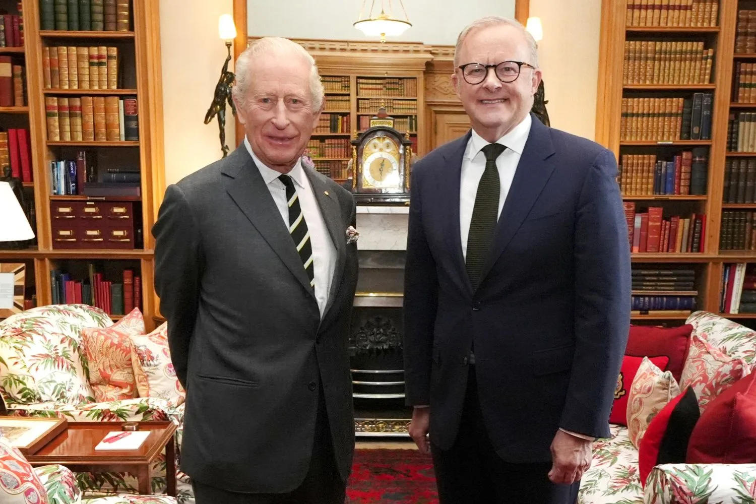 King Charles and Anthony Albanese 