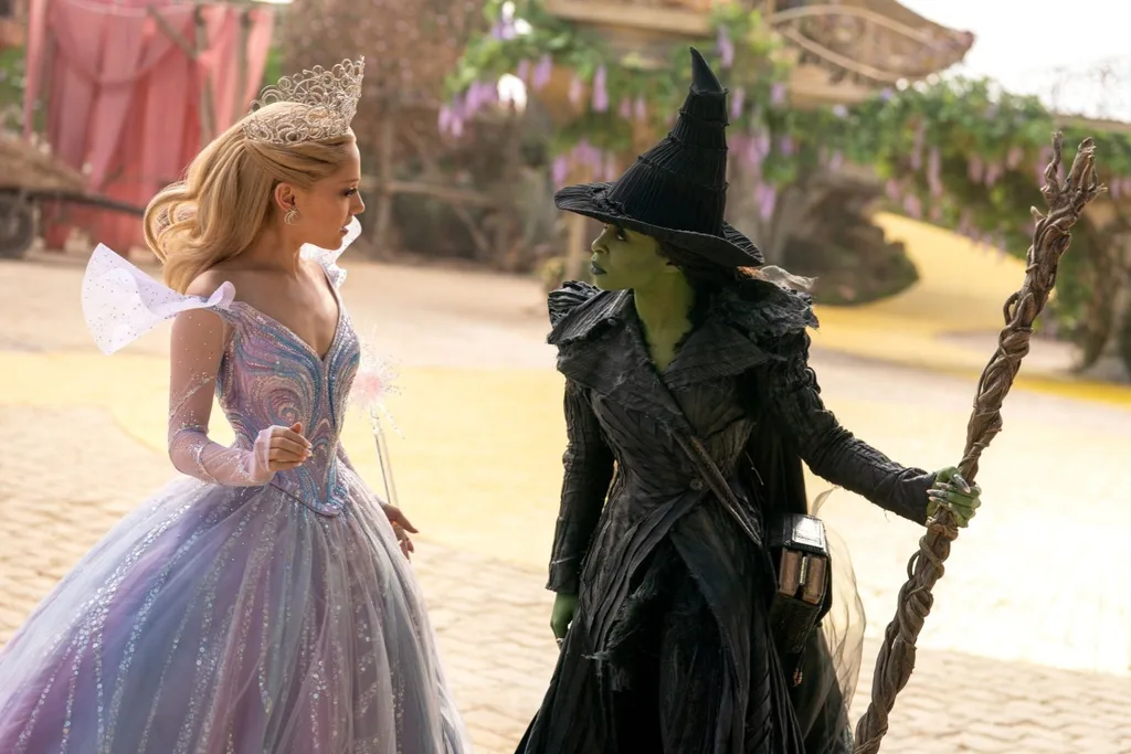 glinda and elphaba arguing in wicked: for good