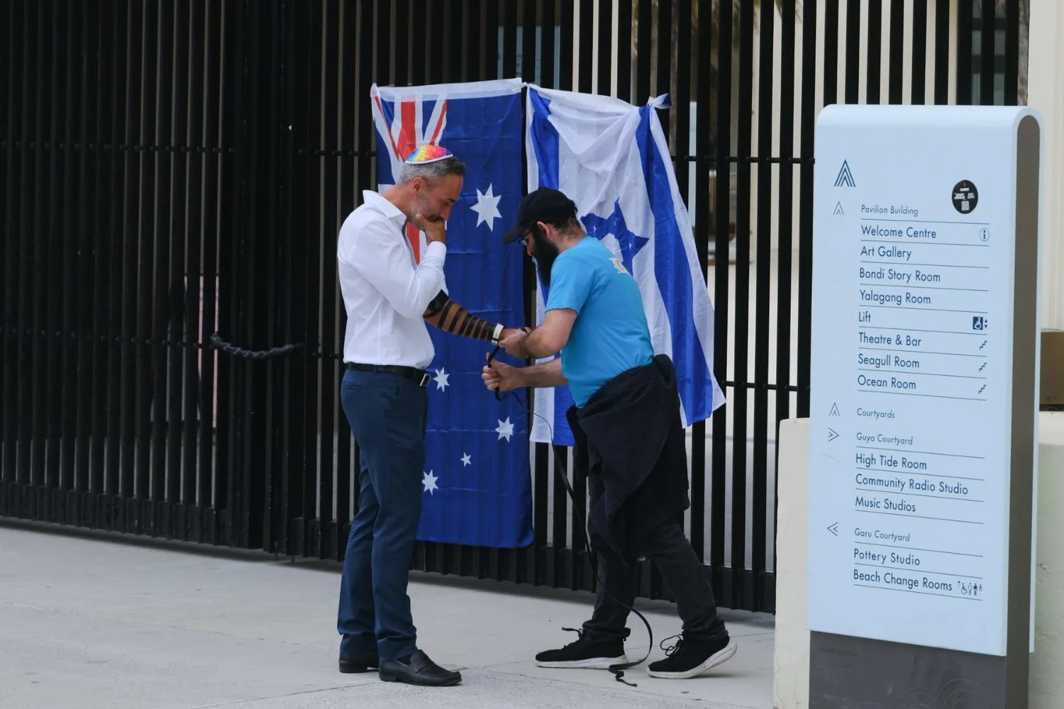 Paramedics work tirelessly at the scene of the massacre in Bondia. Pic: Getty