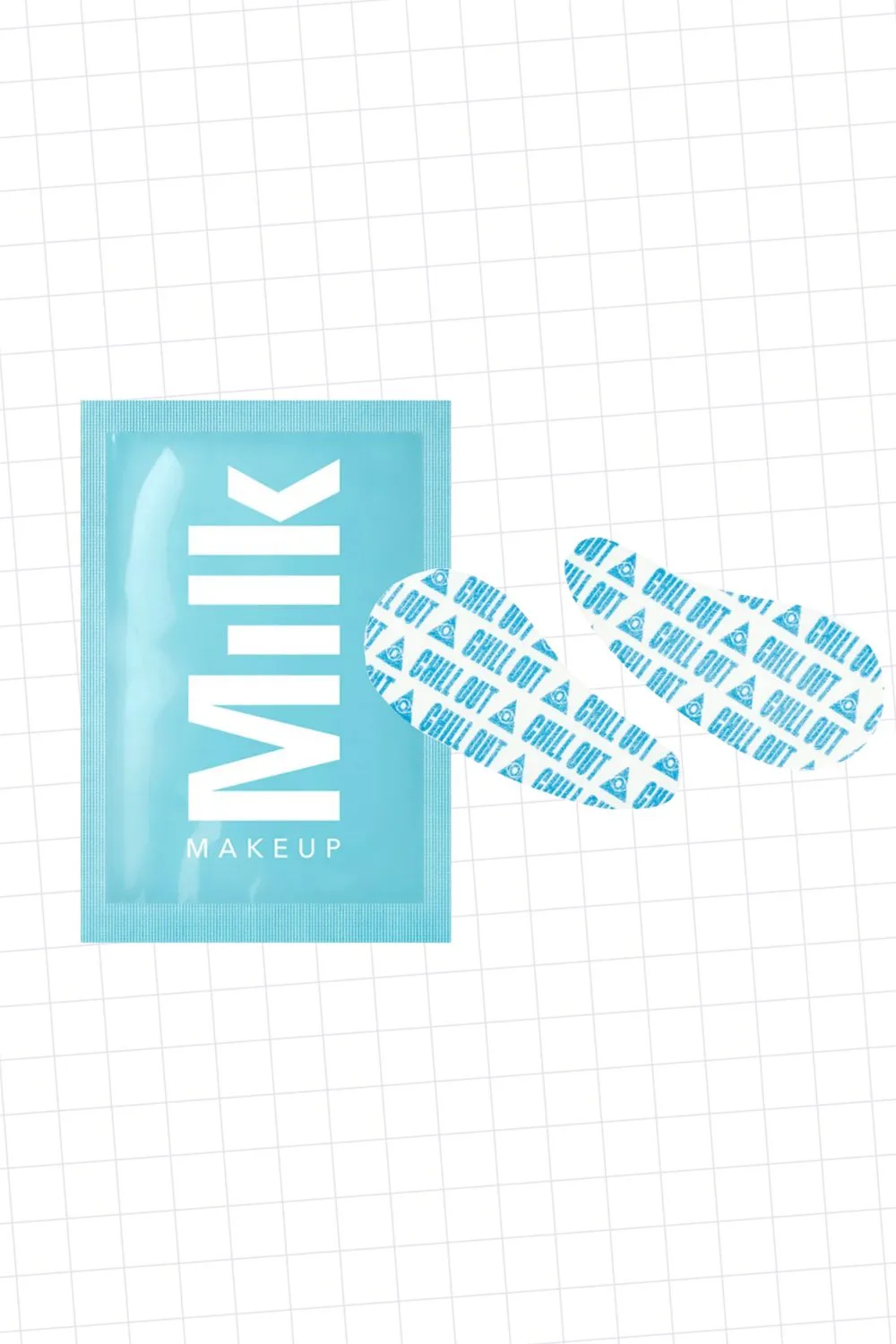 Product to help fake eight hours of sleep: Milk Makeup Eye Patches in blue sleeve