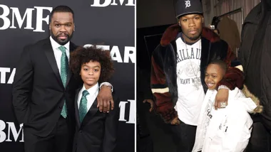 50 cent with his children, Sire and Marquis