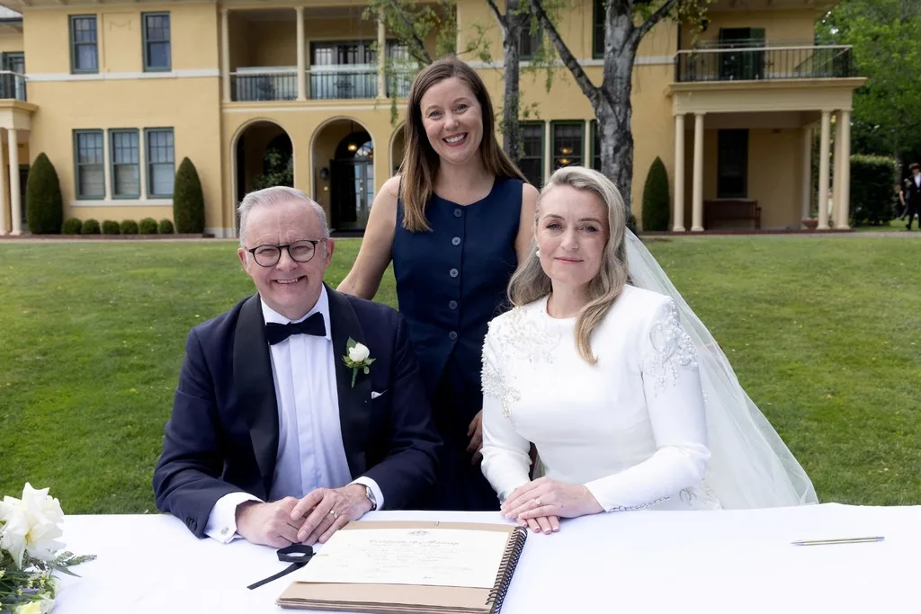 Anthony and Jodie on their wedding day