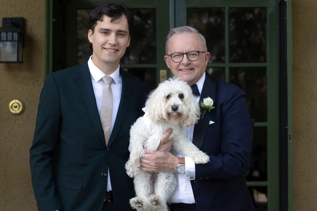 Anthony with Toto and his son Nathan