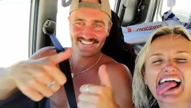 Coco Beeby and Bruce Dunne on a date