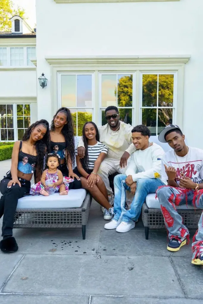 Sean 'Diddy' Combs with his children
