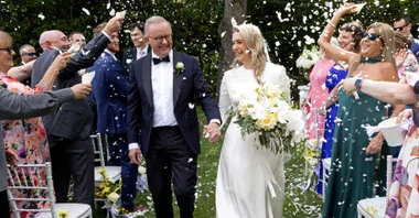 Anthony ALbanese on his wedding day to Jodie Haydon