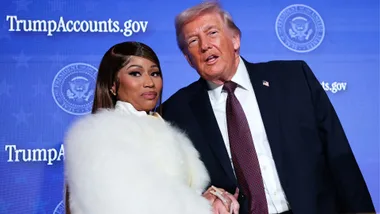 Nicki Minaj and Donald Trump. Pic: Getty