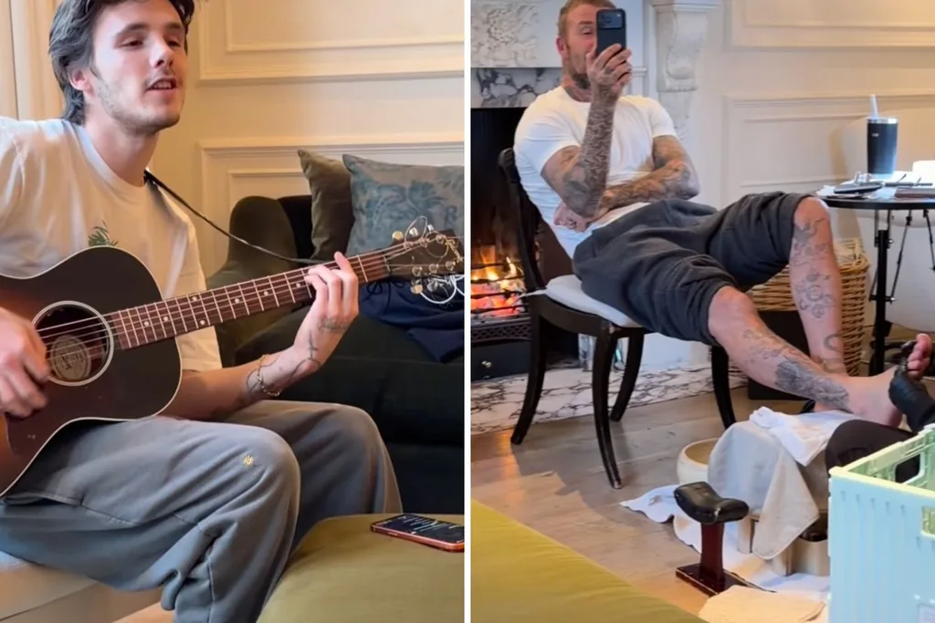 Cruz and David Beckham