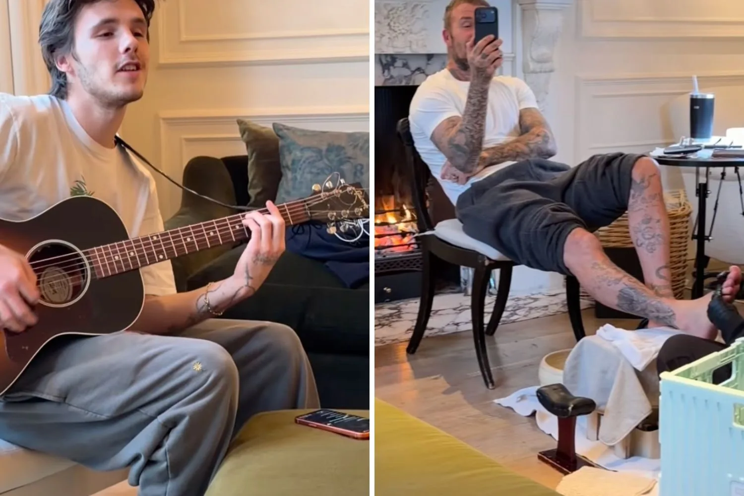 Cruz and David Beckham