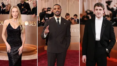 Alex Cooper, Michael B. Jordan and Paul Mescal on the red carpet at the Golden Globes 2026.