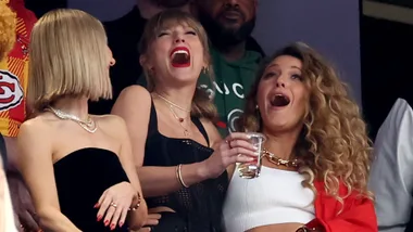 Taylor Swift and Blake Lively. Pic: Getty