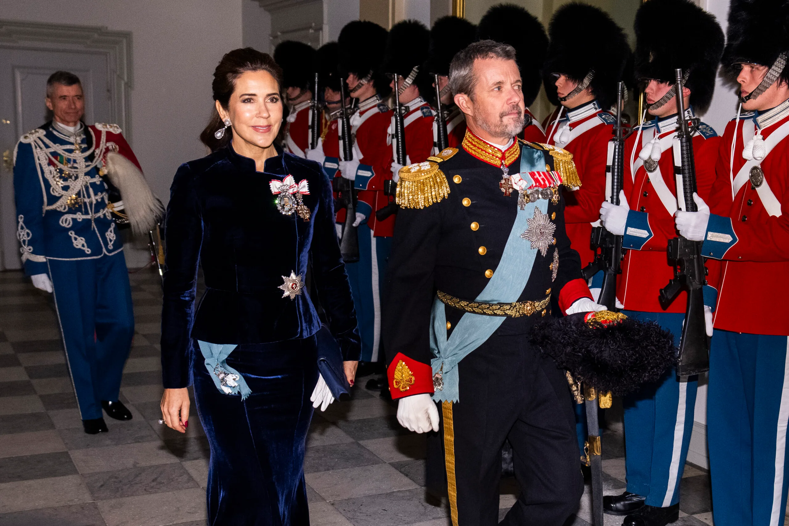 Mary and Fred in full royal regalia