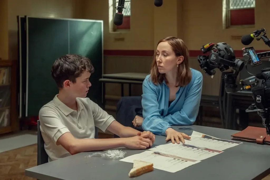 Erin Doherty in character while filming Adolescence. Pic: Netflix