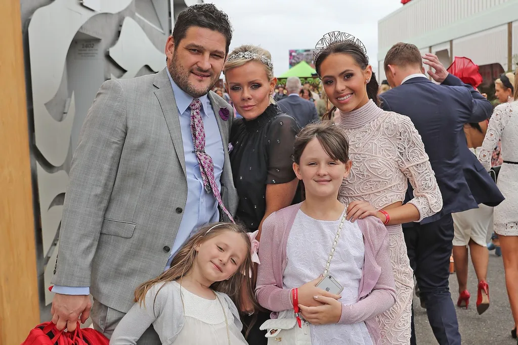 Brendan and Alex Fevola with their children. Pic: Getty
