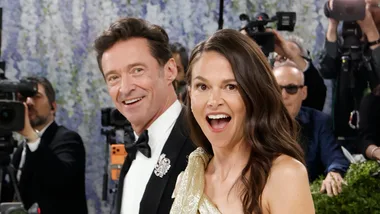 Hugh Jackman and Sutton Foster shock fans and insiders with their 2026 Met Gala debut. Credit: Getty.