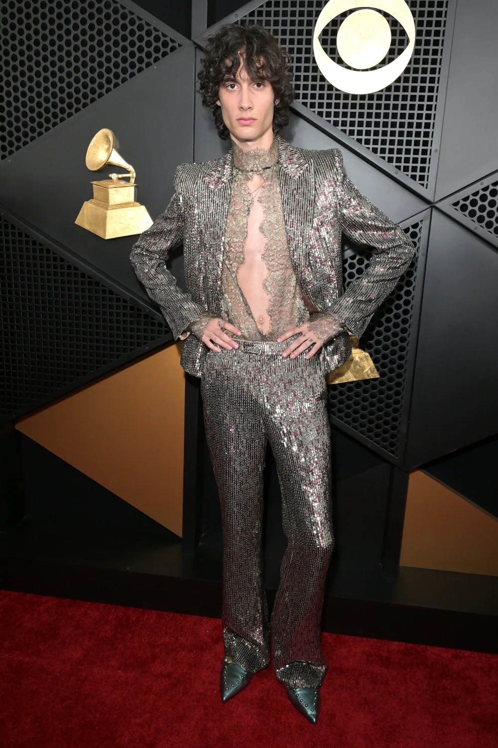 Sombr on the Grammys red carpet