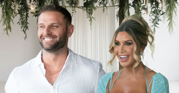 scott and gia looking happy as they walk