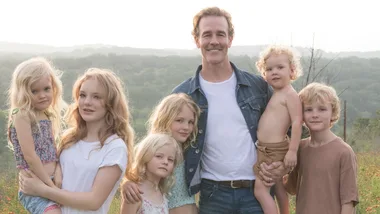 James Van Der Beek and his children.