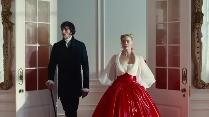Wuthering Heights Margot Robbie and Jacob Elordi.