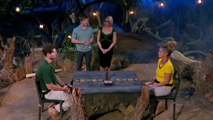 I'm A Celebrity 2026- Rachel Hunter and Matt Zukowski challenge. Pic: Channel 10
